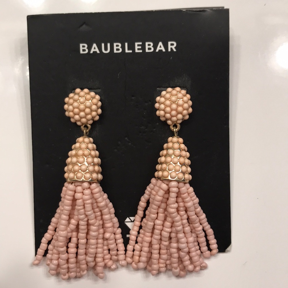 Pink tassel baublebar earrings!